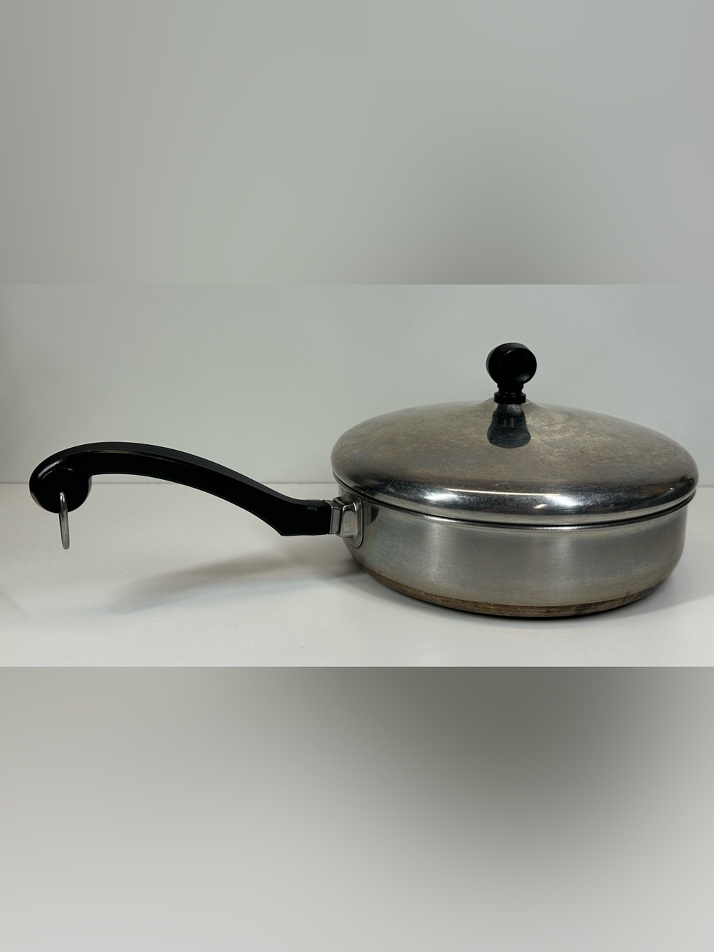Vintage Farberware 8” Saute Pan/Skillet + Lid Stainless NYC